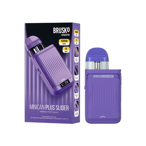 POD-система Brusko Minican Plus Slider Фиолетовый в Мурманске