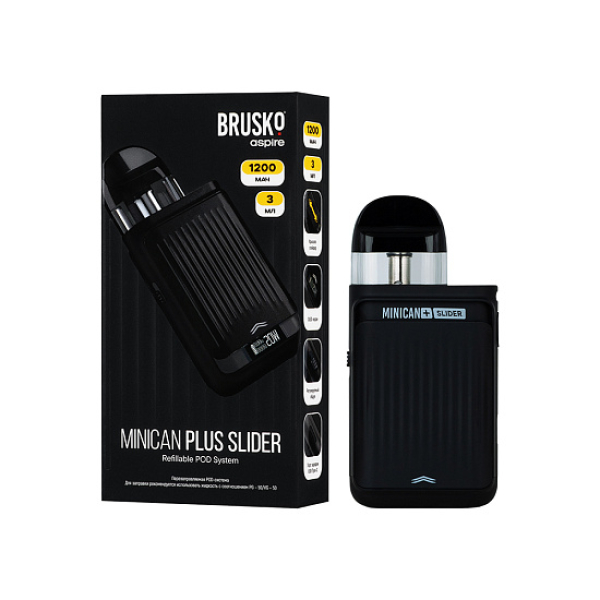 POD-система Brusko Minican Plus Slider Чёрный в Мурманске