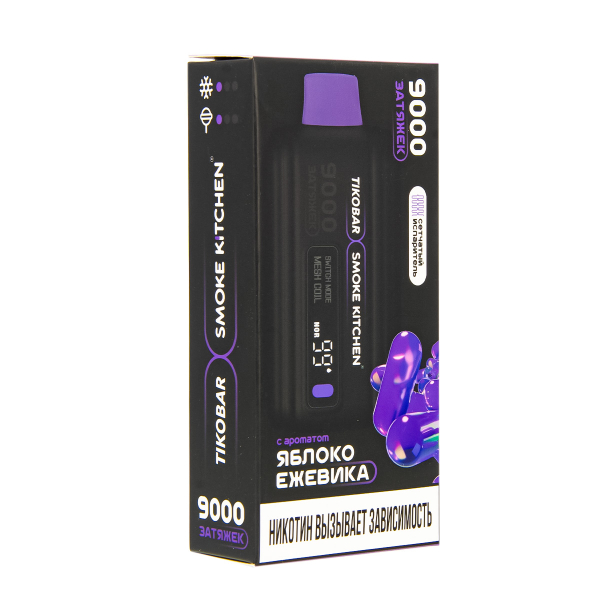 Электронка Tikobar X Smoke Kitchen Solo Яблоко Ежевика 9000 тяг в Мурманске
