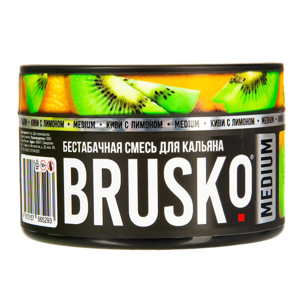 Бестабачная смесь Brusko Medium Киви С Лимоном 250 грамм в Мурманске