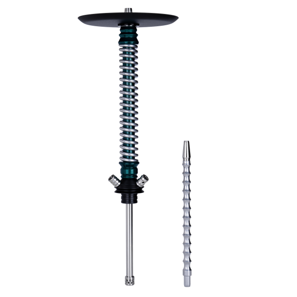 Кальян Mamay Customs Coilovers Зелёный Лак Хром в Мурманске