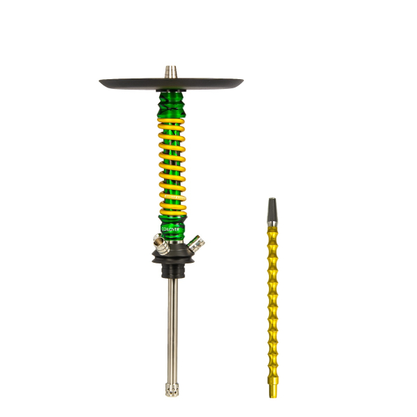 Кальян Mamay Customs Coilovers Mini Зелёный Сплеш Золотой в Мурманске