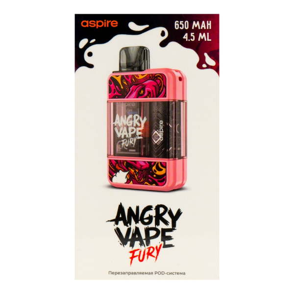 POD-система Brusko Angry Vape Fury 650 Mah Розовый в Мурманске