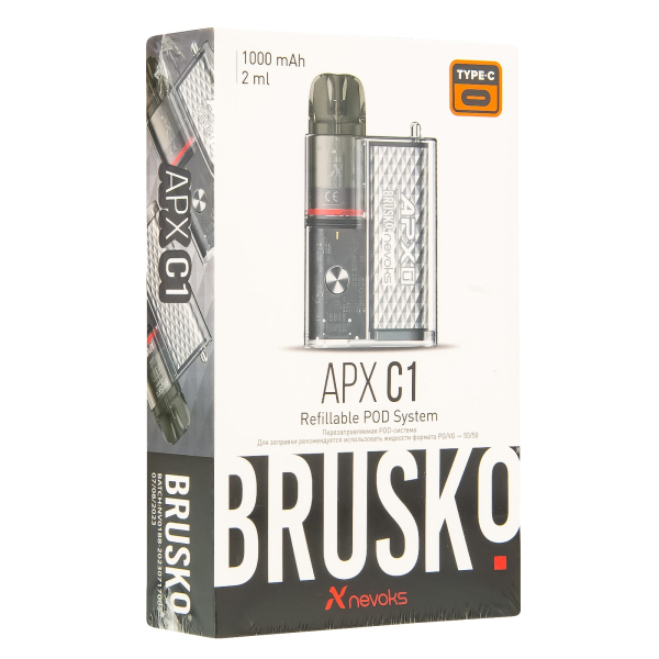 POD-система Brusko Apx C1 Серебристый Кристалл в Мурманске