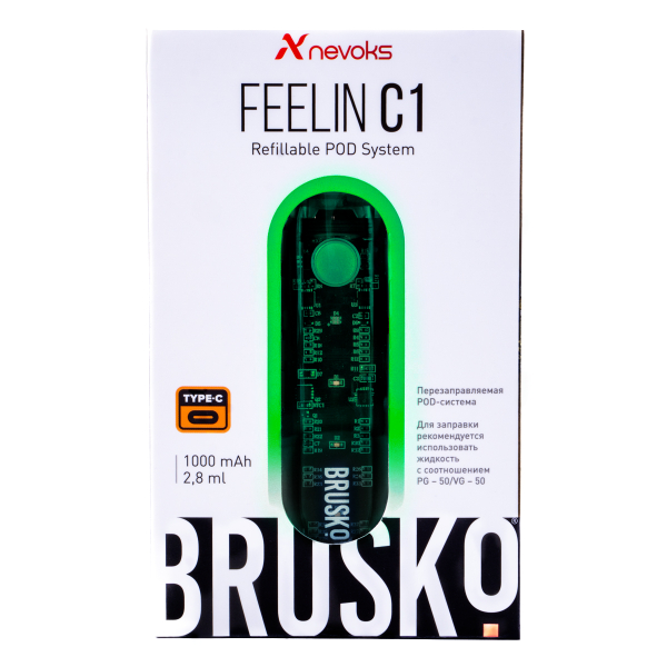 POD-система Brusko Feelin C1 Зеленый в Мурманске