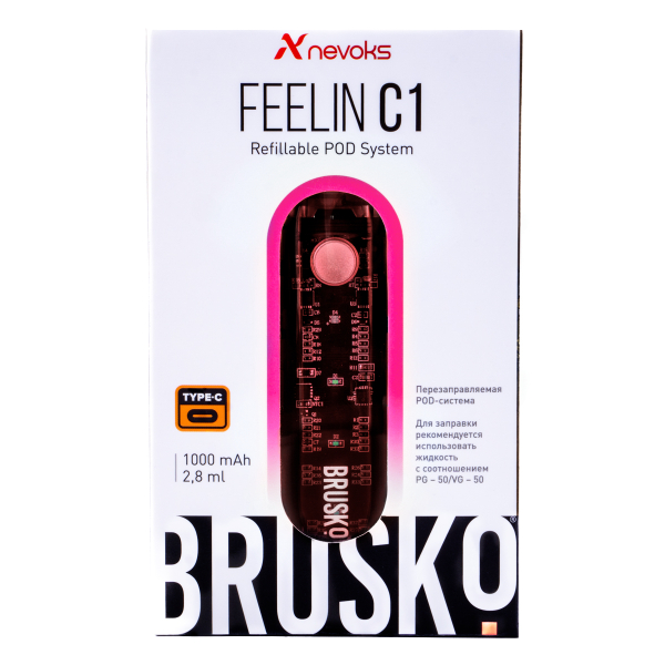 POD-система Brusko Feelin C1 Розовый в Мурманске
