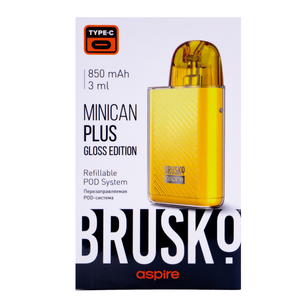 POD-система Brusko Minican Plus Gloss Edition Жёлтый в Мурманске