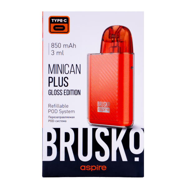 POD-система Brusko Minican Plus Gloss Edition Красный в Мурманске