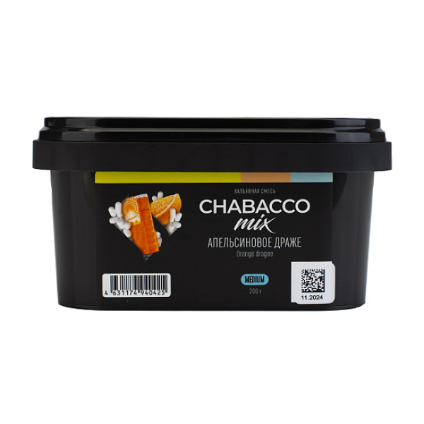 Бестабачная смесь Chabacco Mix Orange Dragee Апельсиновое Драже  Medium 200 грамм в Мурманске