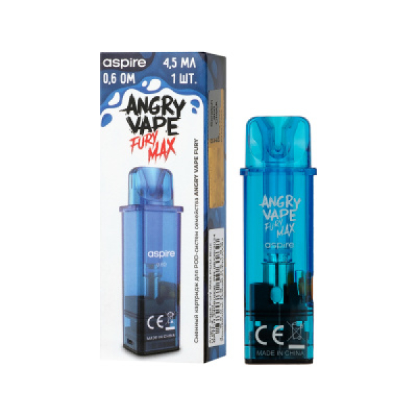 Картридж Angry Vape Fury Max Синий 45 мл 0.6 Ом ( 1 шт.) в Мурманске