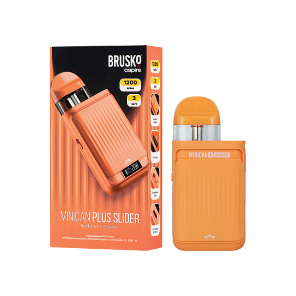 POD-система Brusko Minican      Plus Slider Оранжевый в Мурманске