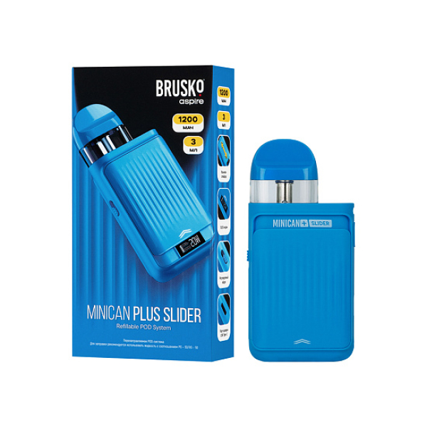 POD-система Brusko Minican      Plus Slider Синий в Мурманске