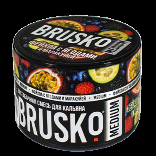Бестабачная смесь Brusko Zero Фейхоа С Ягодами И Маракуйей 50 грамм в Мурманске