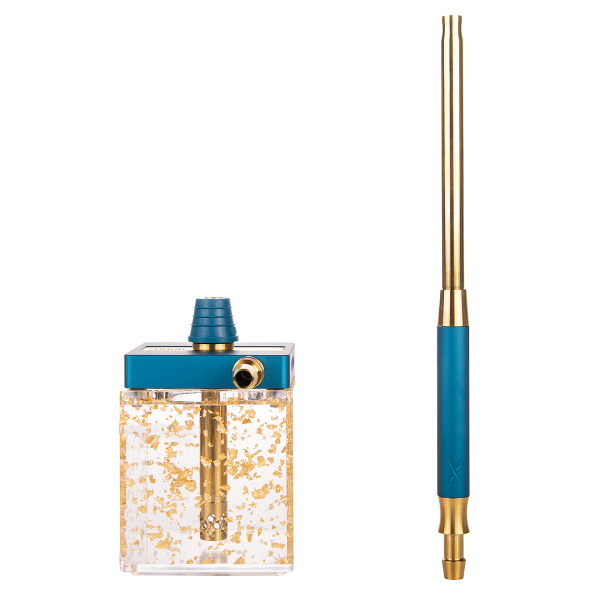 Кальян Hoob Subatom Marine Blue X Gold | Cube Mini Gold в Мурманске