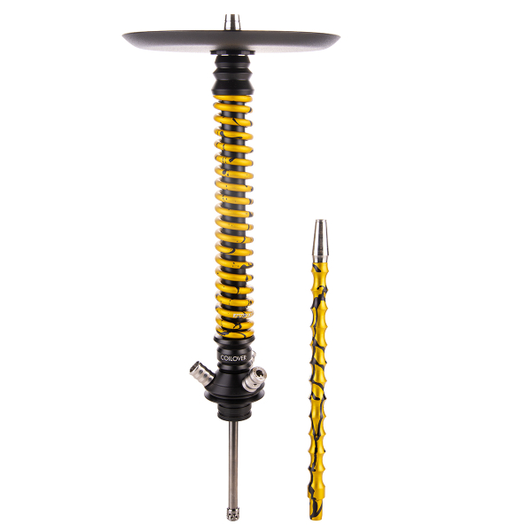 Кальян Mamay Customs Coilover Большой  Чёрный Золотой Сплеш в Мурманске