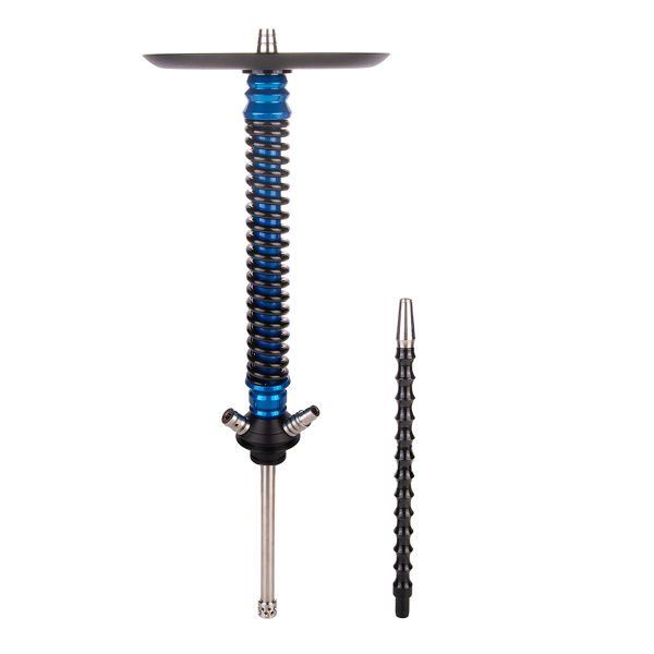 Кальян Mamay Customs Coilover Большой  Голубой Лак Чёрный в Мурманске