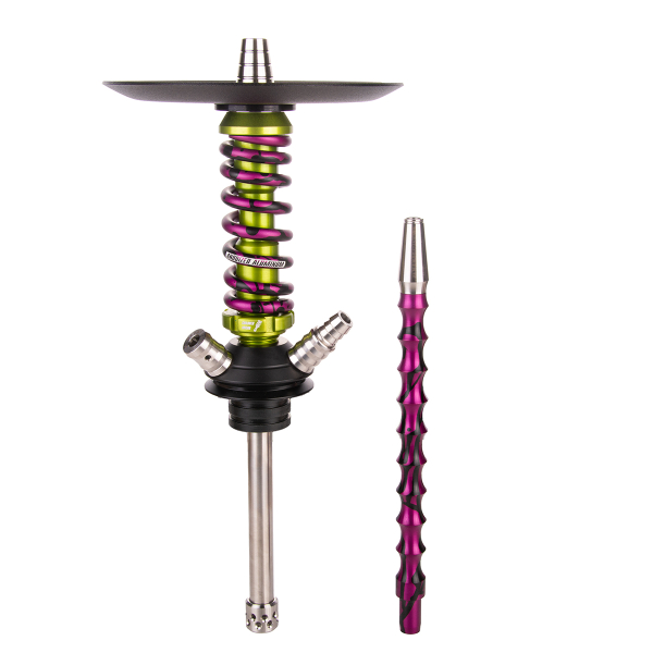 Кальян Mamay Customs Coilover Micro   Салатовый Сплеш Пурпурный в Мурманске