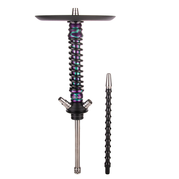 Кальян Mamay Customs Coilover Mini  Фиолетово Бирюзовый Сплеш Чёрный в Мурманске