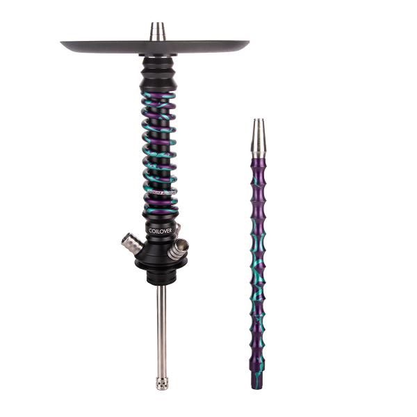 Кальян Mamay Customs Coilover Mini  Чёрный Фиолетовый/бирюзовый Сплеш в Мурманске