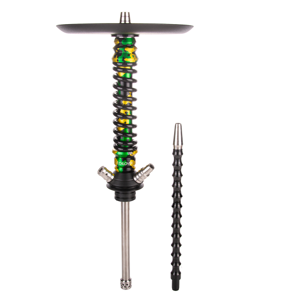 Кальян Mamay Customs Coilover Mini   Зелёный/золотой Камуфляж Черный в Мурманске
