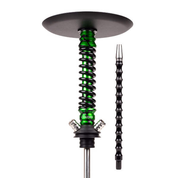 Кальян Mamay Customs Coilovers Mini Anod Green Splash Черный Глянец в Мурманске