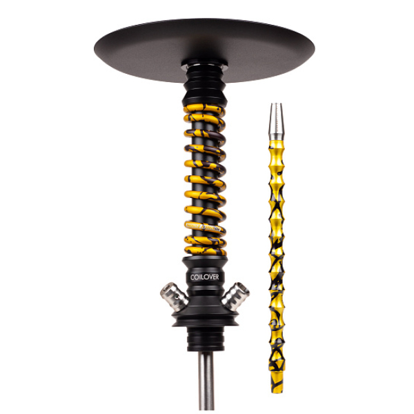 Кальян Mamay Customs Coilovers Mini Anod Черный Матовый Gold Splash в Мурманске