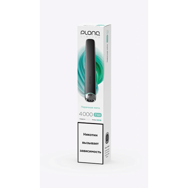 Электронка Plonq Plus Pro Black Перечная Мята 4000 затяжек в Мурманске